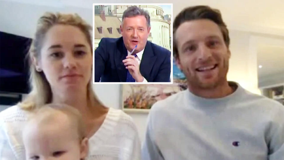 Seen here, Piers Morgan asking Jos Buttler a question about sex in front of his wife on TV.