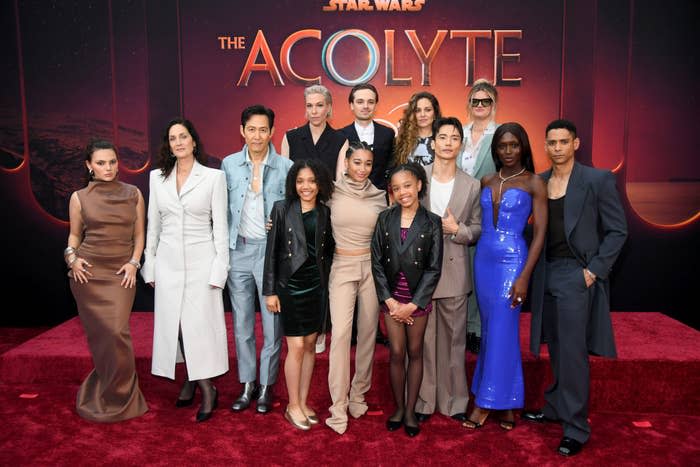 The cast of The Acolyte on the red carpet