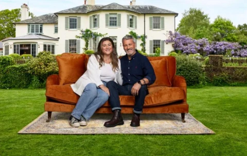 The postman pictured with his daughter Jess who nominated him for the show (ITV)