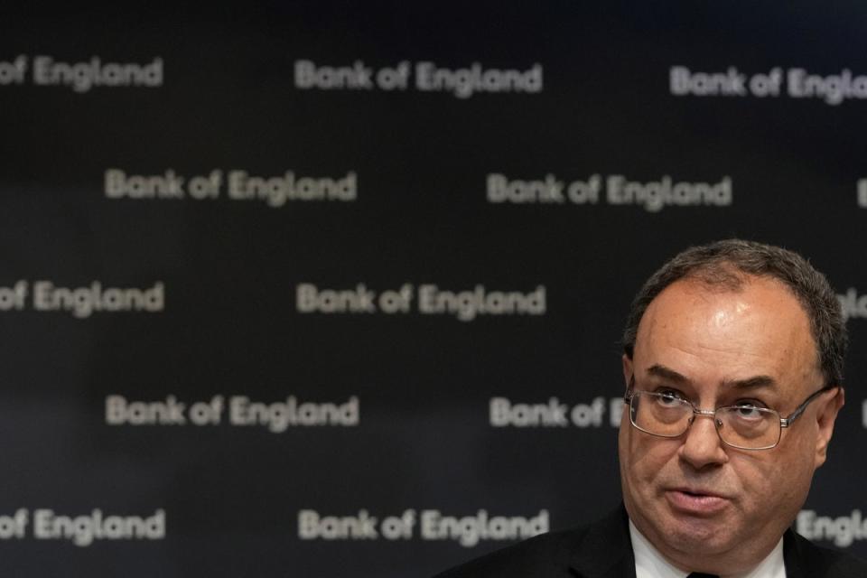 Governor of the Bank of England Andrew Bailey is likely to vote to only rise rates by 25 basis points, one expert said (Frank Augstein/PA) (PA Wire)