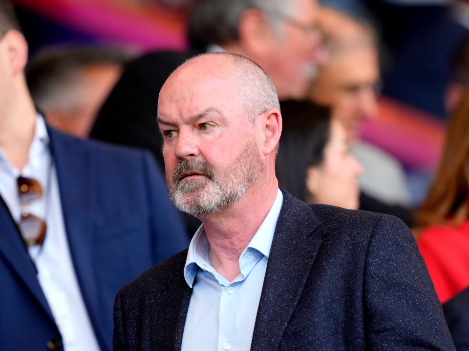 Scotland manager Steve Clarke in the stands at the Vitality Stadium for Bournemouth v Brentford (Andrew Matthews/PA Wire)