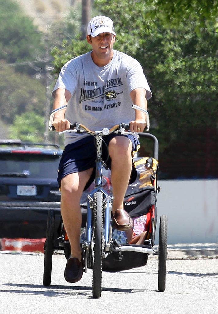 Adam Sandler Rides Bike