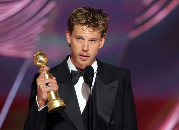 Austin Butler accepts the Best Actor in a Motion Picture – Drama award for 