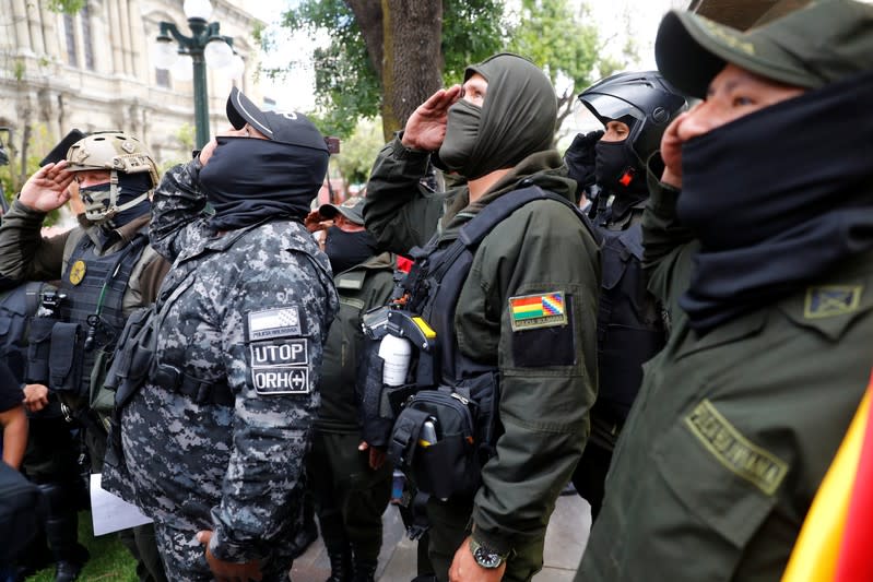 Protest against Bolivia's President Evo Morales in La Paz