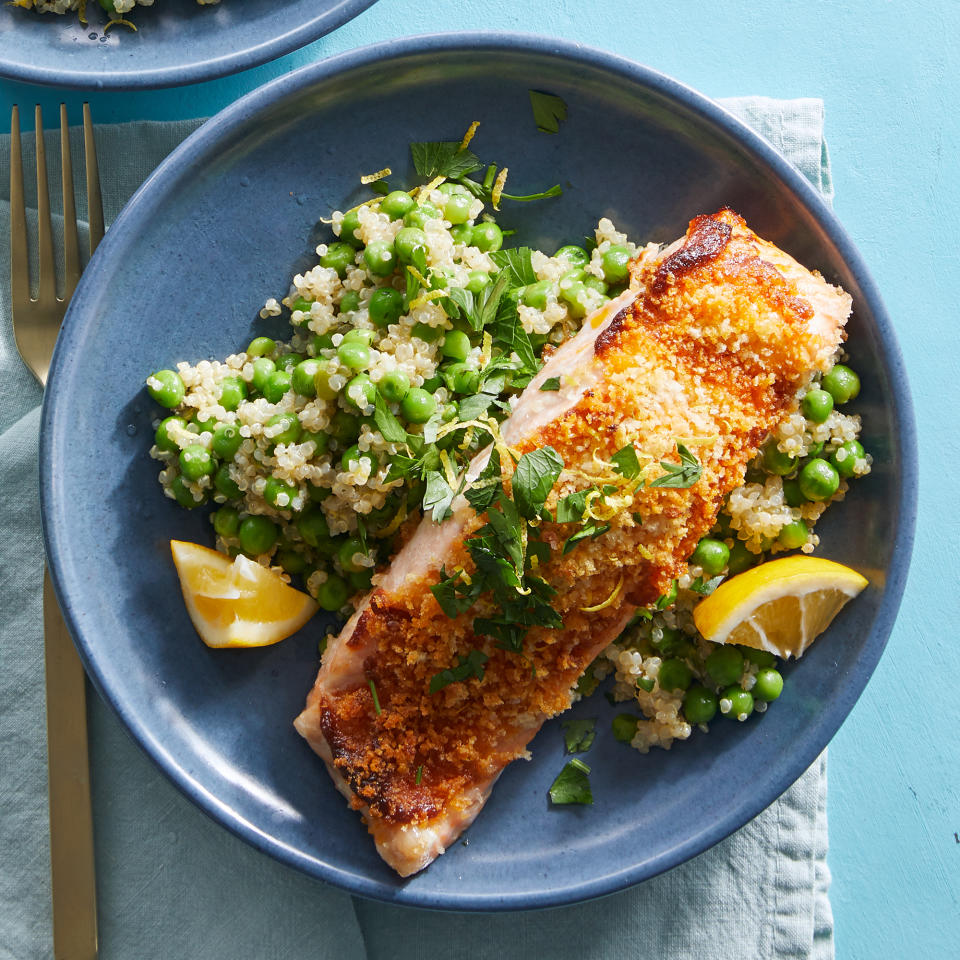 Salmon with Smoky Mayo & Quinoa Pilaf