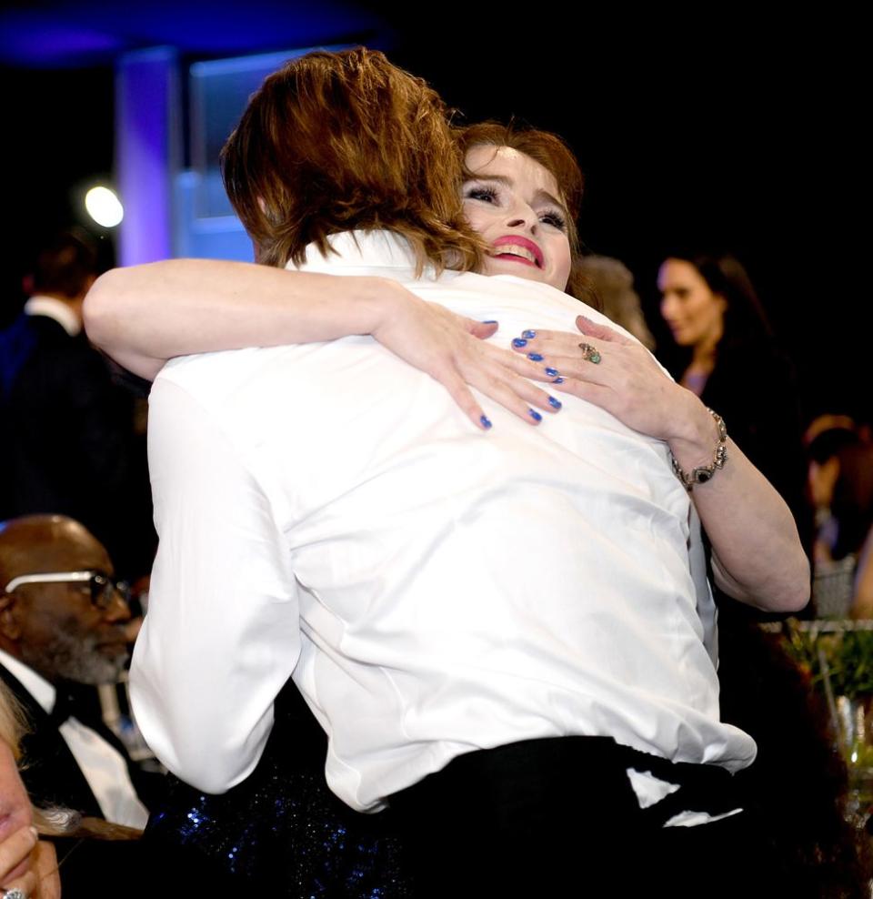 Brad Pitt and Helena Bonham Carter at the 2020 SAG Awards | Morgan Lieberman/Getty Images