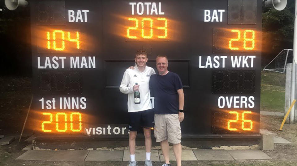 Joe Lunn, pictured here playing for Sutton Cricket Club.