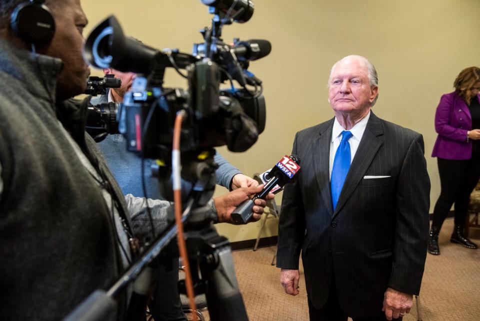 Alabama Department of Environmental Management Director Lance LeFleur spoke about the landfill fire in February.