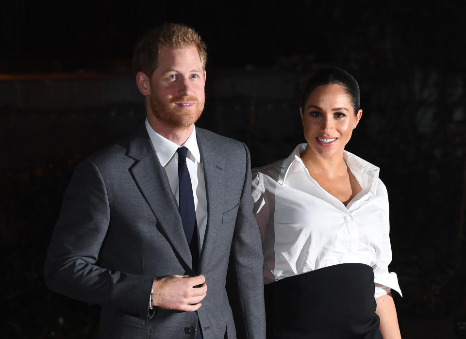 The Duke and Duchess of Sussex arriving at the Endeavour Fund Awards at Draper�s Hall, London. The awards celebrate the achievements of wounded, injured and sick servicemen and women who have taken part in sporting and adventure challenges over the last year.  Picture Credit should read: Doug Peters/EMPICS