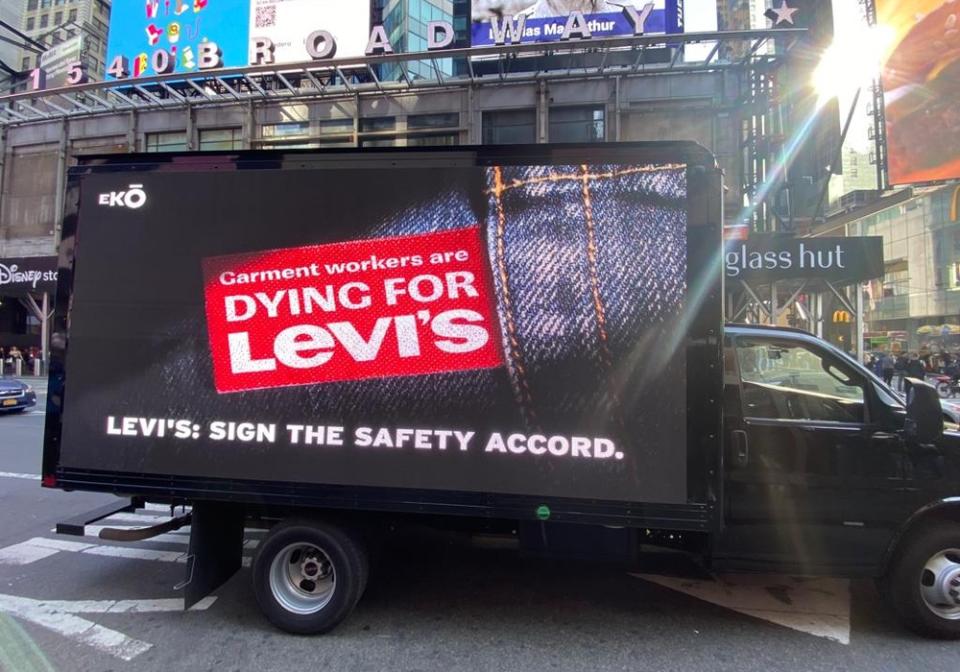 Levi's protest in Time Square