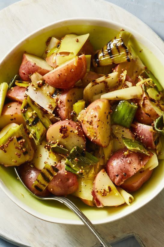 Grilled Leek Potato Salad