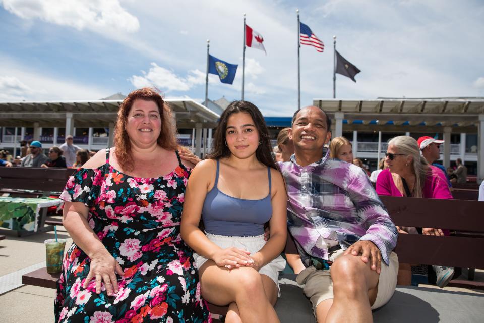 Miss Hampton Beach second runner-up Marayssa Raimondo, with her parents Debbie and Mario Carltos.