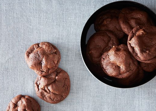 Deep Chocolate Cookies with Milk Chocolate Chips