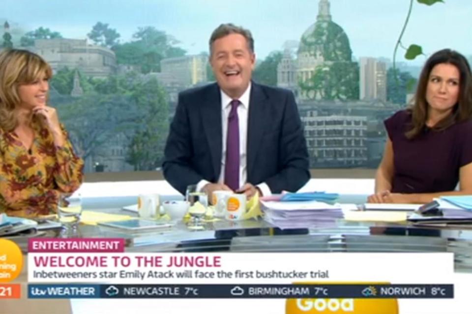 Comments: Piers Morgan had some thoughts on Holly Willoughby's outfit (ITV)