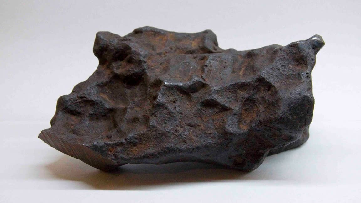  A lumpy rough metallic rock. 
