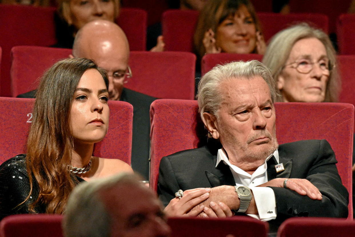 Anouchka et Alain Delon au Festival de Cannes, le 19 mai 2019.  - Credit:Hahn Lionel / Hahn Lionel/ABACA