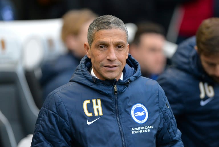 Brighton's manager Chris Hughton is pictured before the start of the FA Cup fourth round football match between Brighton & Hove Albion and Arsenal January 25, 2015