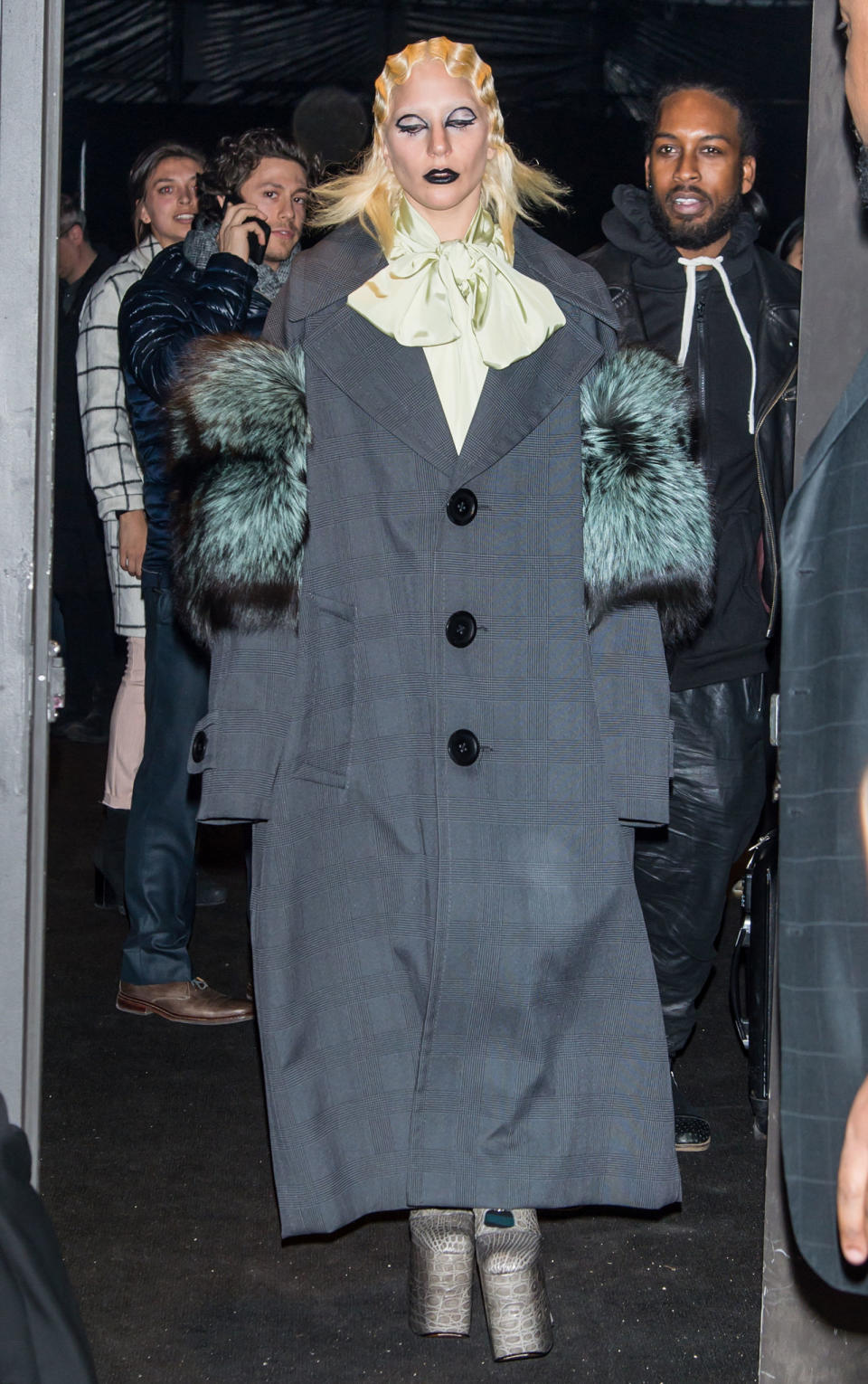 <p>Lady Gaga leaving the Marc Jacob's show in New York, February 2016</p>