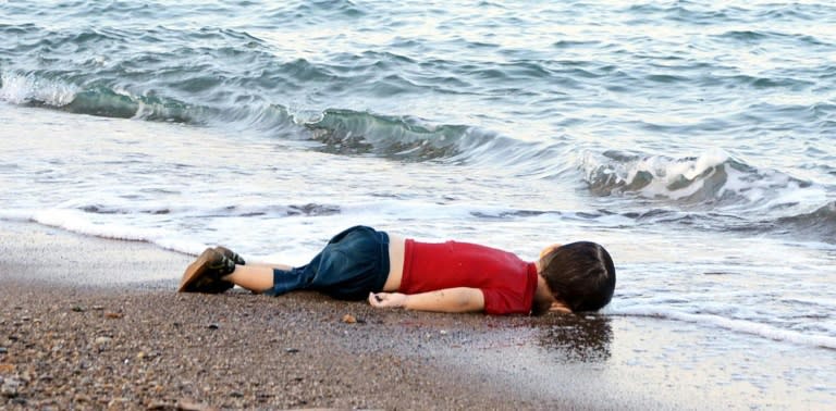 The lifeless body of three-year-old Aylan Kurdi, found on a Turkish beach, became the symbol of the refugee crisis