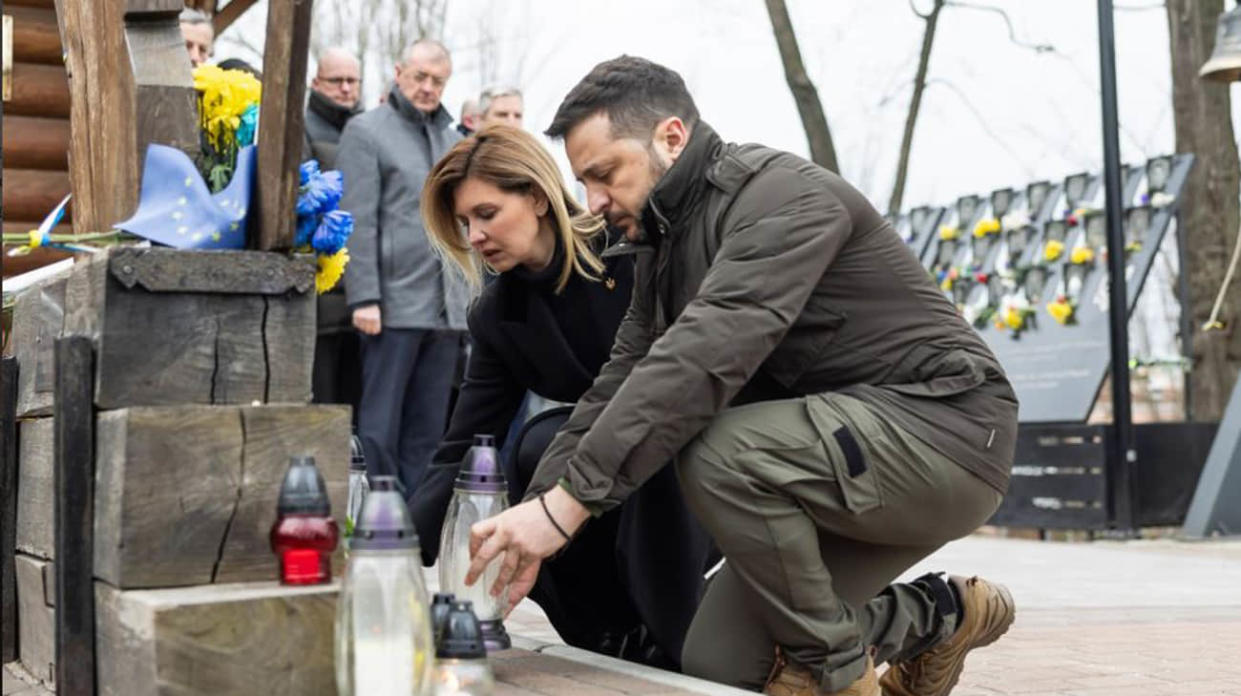 Volodymyr Zelenskyy and his Olena wife. Photo: President's Office