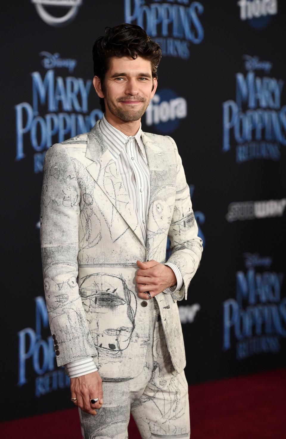 Ben Whishaw, a cast member in "Mary Poppins Returns," poses at the premiere of the film at the Dolby Theatre, in Los Angeles LA Premiere of "Mary Poppins Returns", Los Angeles, USA - 29 Nov 2018