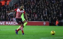 <p>Nathan Redmond lashes the ball beyond the Liverpool keeper to give the hosts the lead (Getty Images) </p>