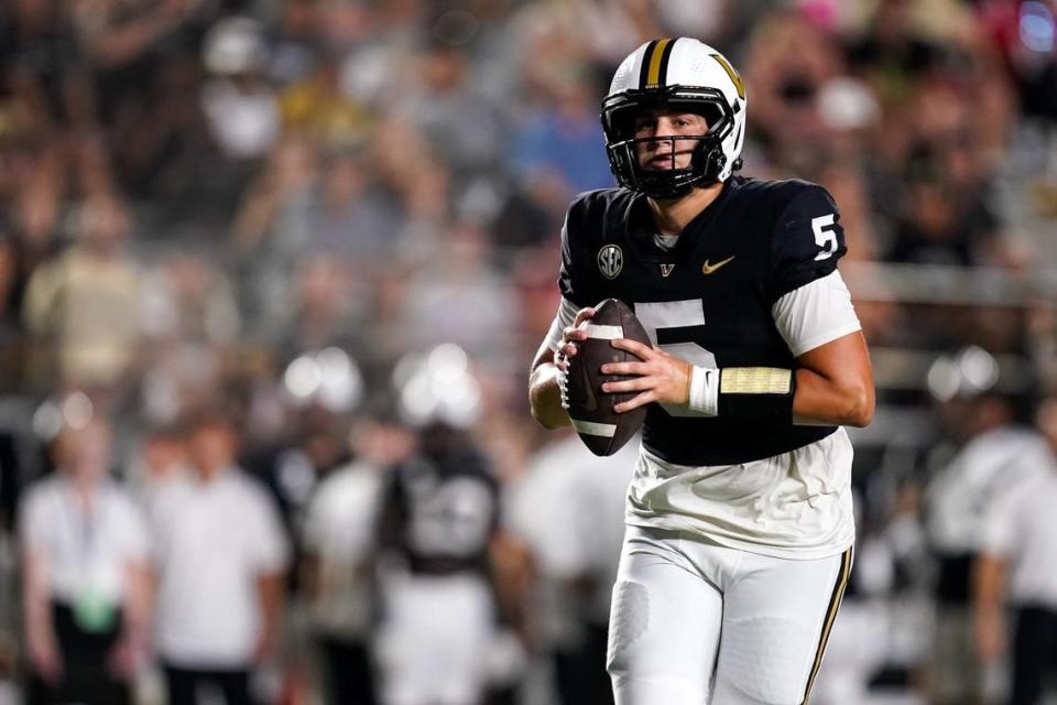 Vanderbilt quarterback AJ Swann has passed for 1,101 yards and 11 touchdowns through four games this season with four interceptions.