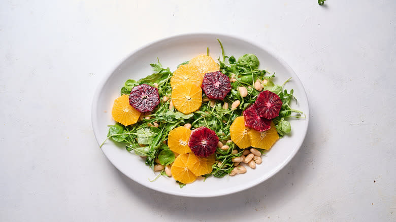 citrus on salad platter