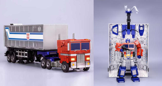 Robosen's Optimus Prime Transformer robot truck gets an auto-converting  trailer