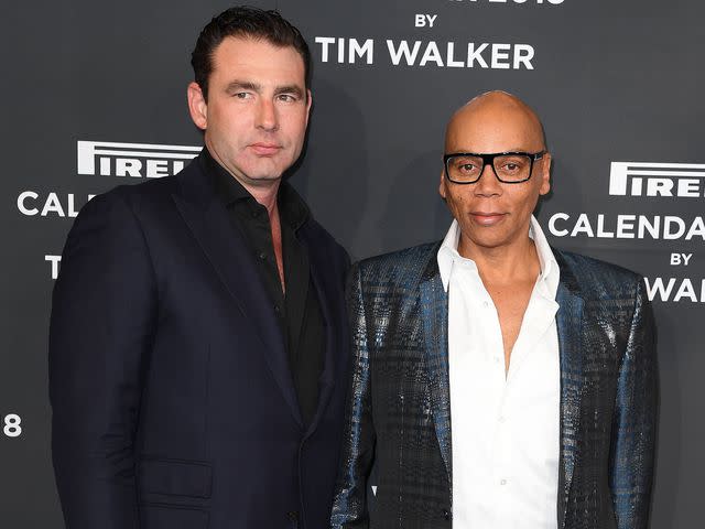 <p>ANGELA WEISS/AFP/Getty</p> RuPaul and his husband Georges LeBar attend the 2018 Pirelli Calendar Launch Gala on Nov. 10, 2017 in New York City