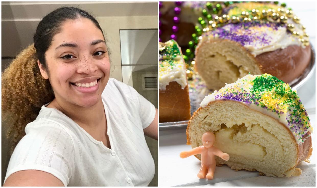 Lauren Edmonds and King Cake