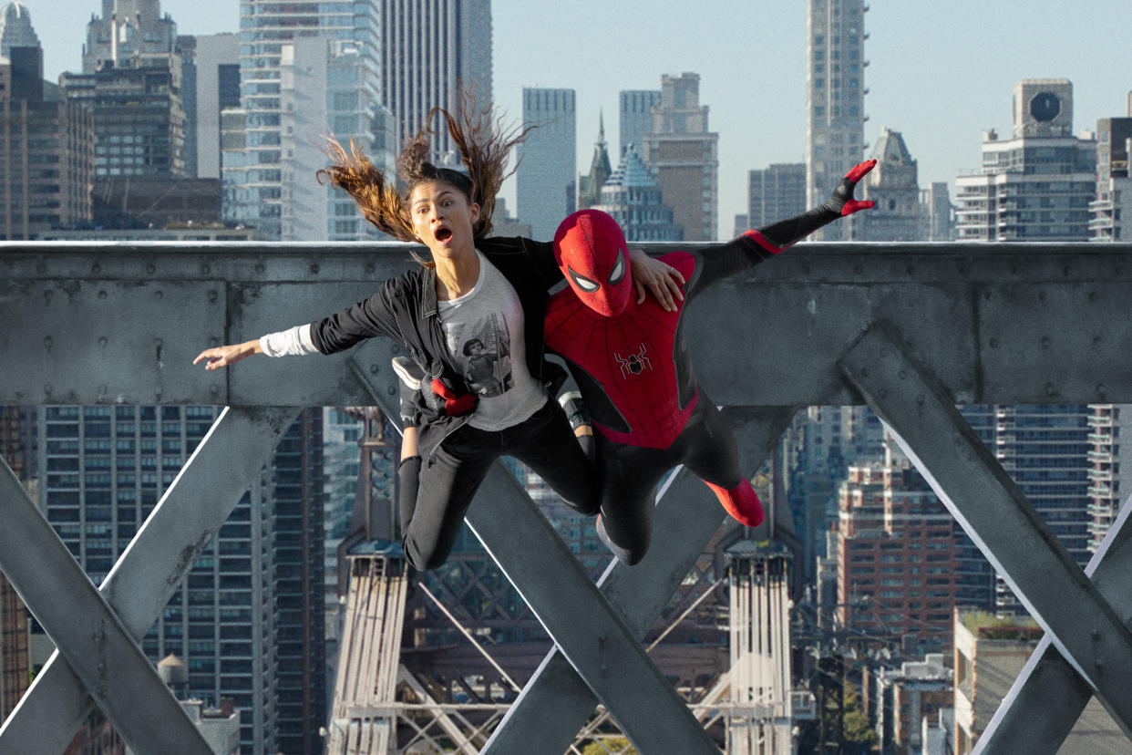 Zendaya and Tom Holland in 'Spider-Man: No Way Home.' - Credit: Matt Kennedy/Sony Pictures