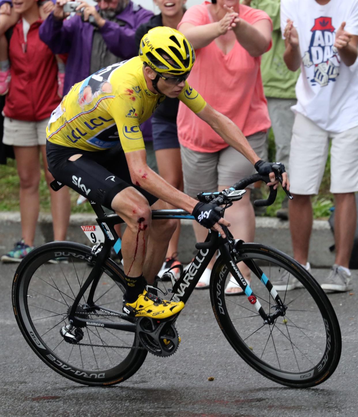 Froome borrowed bike Tour de France crash