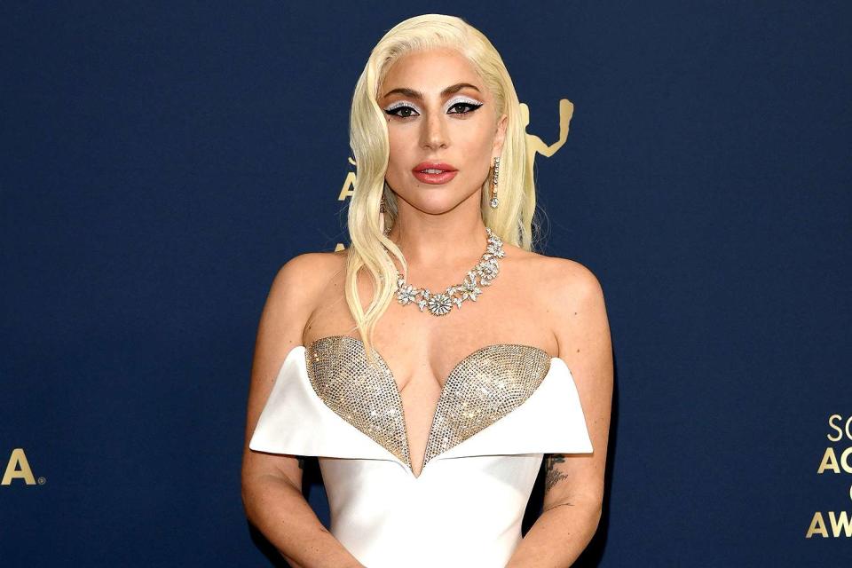 <p>Axelle/Bauer-Griffin/FilmMagic</p> Lady Gaga attends the 28th SAG Awards on February 27, 2022, in Santa Monica, California