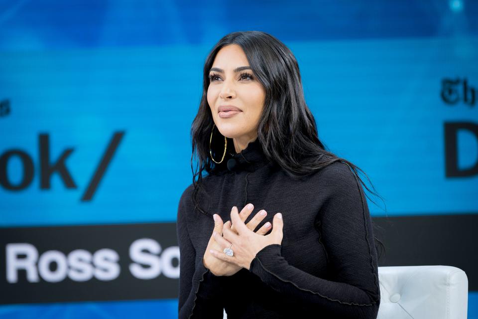 Kim Kardashian Speaks At An Event