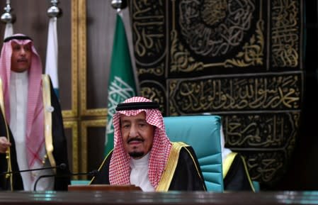 FILE PHOTO: Saudi Arabia's King Salman bin Abdulaziz attends the 14th Islamic summit of the Organisation of Islamic Cooperation (OIC) in Mecca