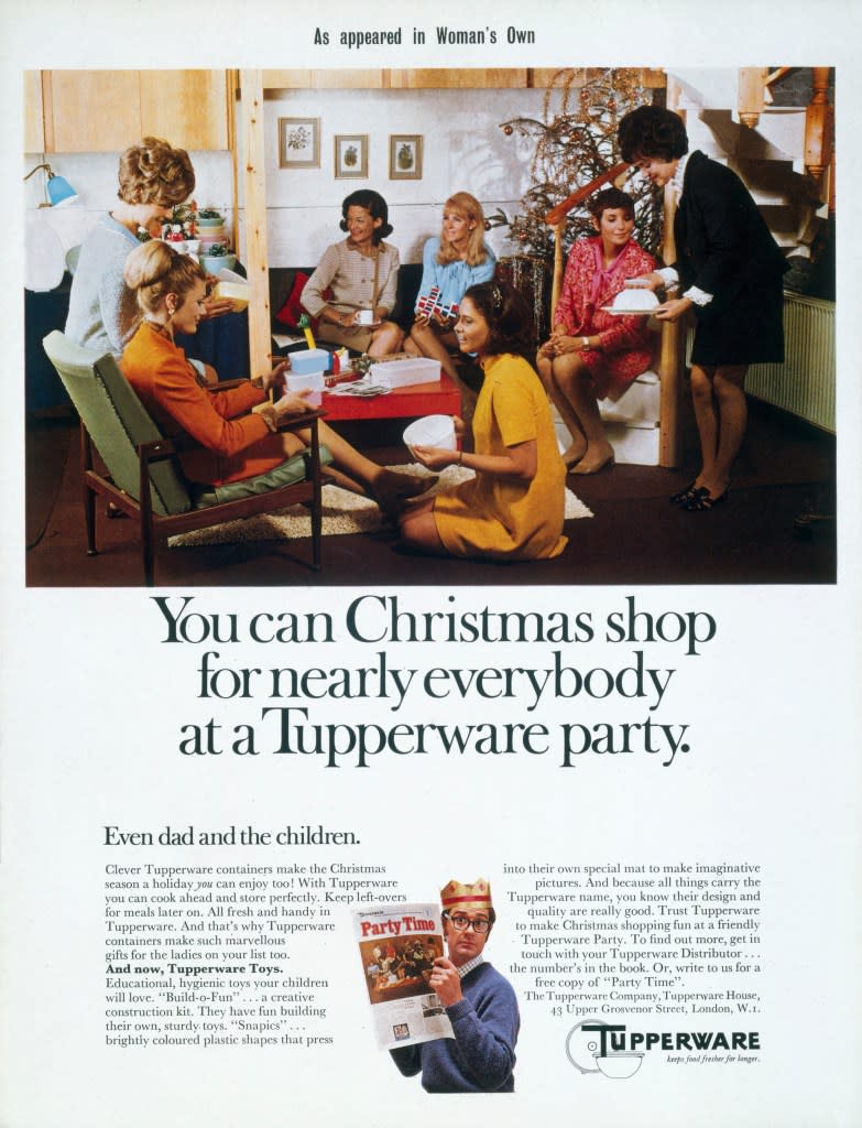 A vintage Tupperware advertisement illustrating the fun and freedom associated with MLMs. SSPL via Getty Images