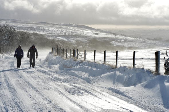 Snow Hits Parts Of The UK