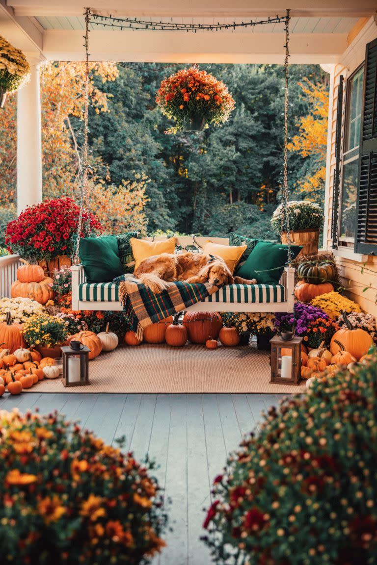 Idyllic Fall Porch