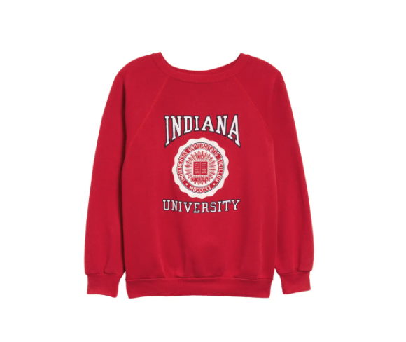 Unisex Vintage '80s Indiana University Sweatshirt. Image via Nordstrom.