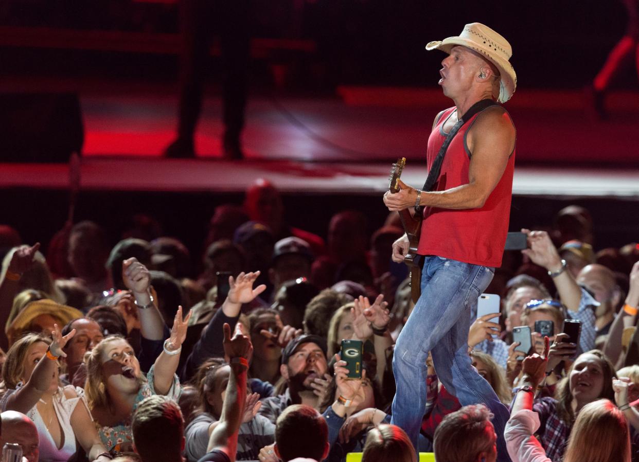 Kenny Chesney, shown performing at what was then Miller Park in 2018, will play the stadium, now called American family Field, on June 22.