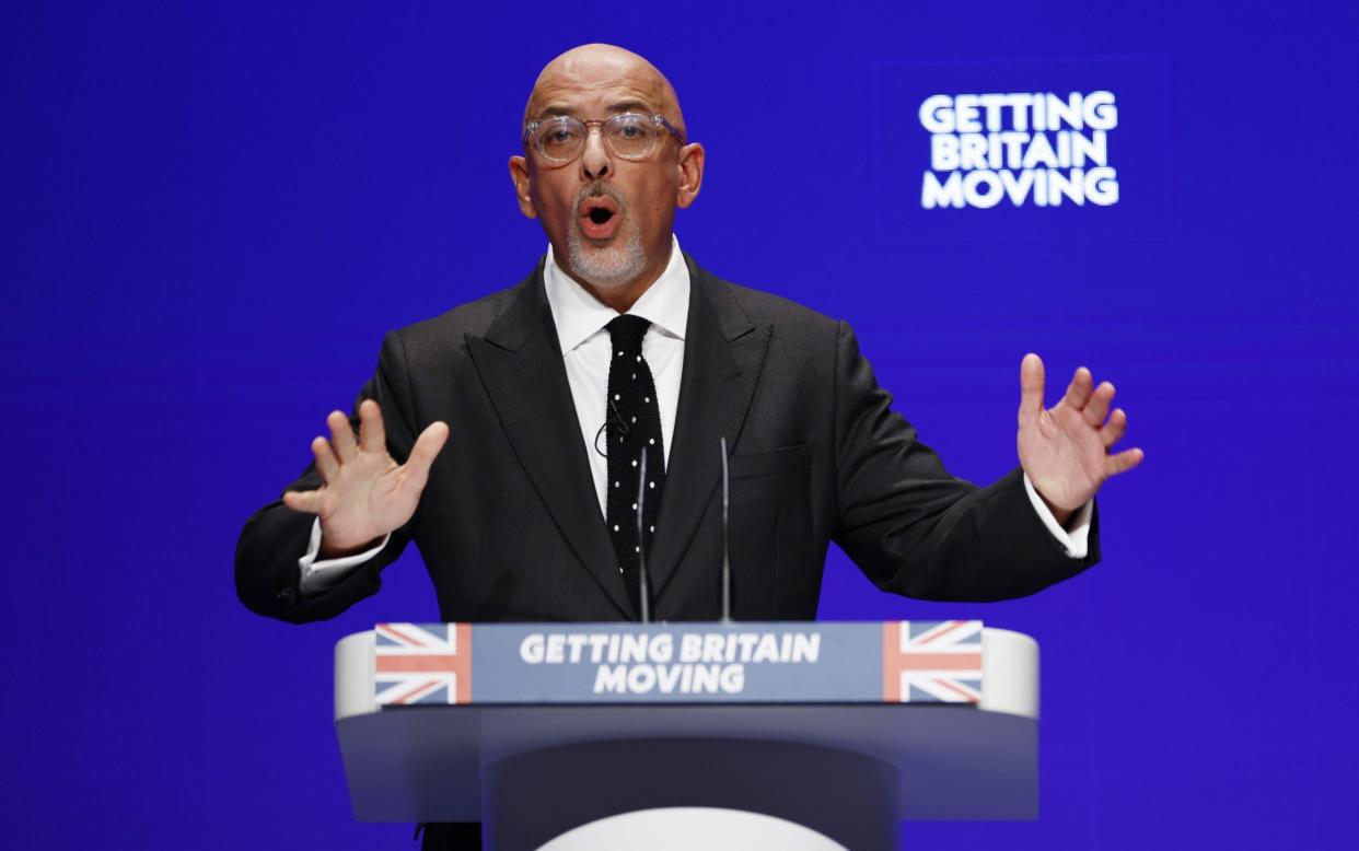 Nadim Zahawi speaking on the final day of the Conservative Party Conference in October 2022 - Jeff J Mitchell/Getty
