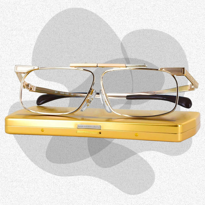 <p>Courtesy of Amazon</p>Best reading glasses for travel<p>The first thing you notice about these Japanese-made reading glasses is the aggressive brow bar and hinges, which we think look especially great in gold. Besides this retro aesthetic, what sets them apart is how they fold down to 10 mm thick, which the brand says is less than half the thickness of standard folded readers. That’s thin enough to slide neatly into the included metal case, a compact way to bring these readers on the go safely.</p><p>[$188; <a href="https://www.amazon.com/Kanda-Japan-Slimfold-Model-Strength/dp/B01G5VQPHO?th=1&linkCode=ll1&tag=mj-bestreadingglasses-cleblanc-081023-update-20&linkId=2f8f1d0e25bed5760e0d57376049e0ae&language=en_US&ref_=as_li_ss_tl" rel="nofollow noopener" target="_blank" data-ylk="slk:amazon.com;elm:context_link;itc:0;sec:content-canvas" class="link ">amazon.com</a>]</p>