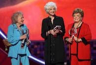 <p>In 2008, the living <em>Golden Girls</em> (White, Arthur and Rue McLanahan) reunited to accept the Pop Culture Award at the TV Land Awards. </p>