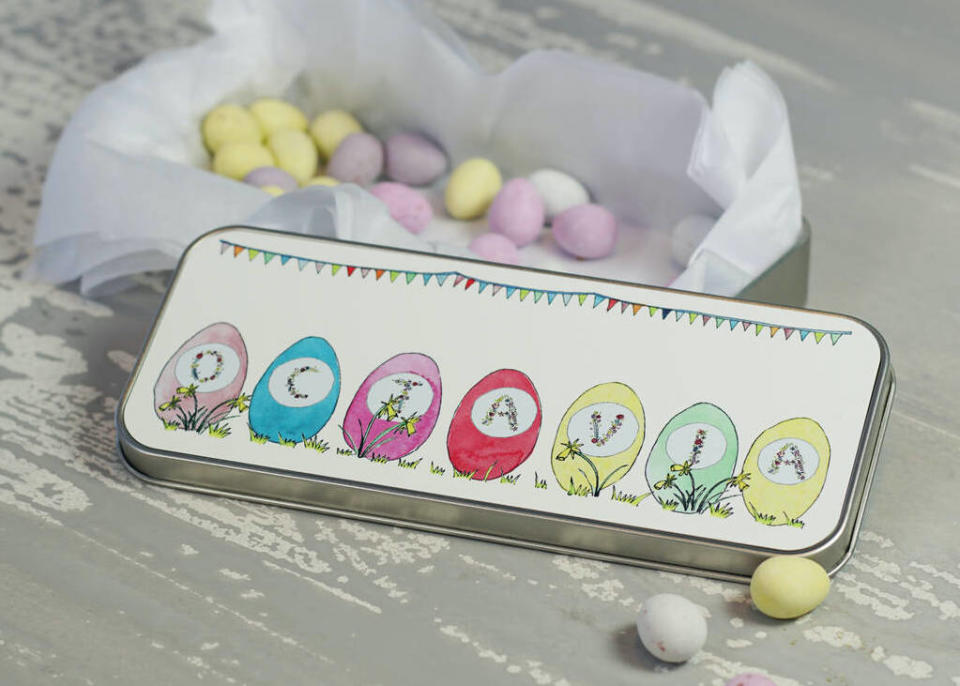 Personalised Letterbox Easter Egg Tin