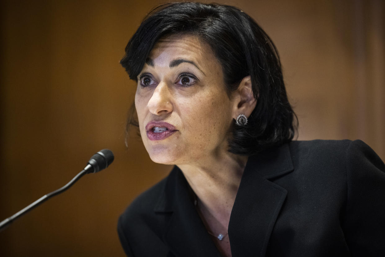 Dr. Rochelle Walensky testifies during a Senate hearing in May. (Jim Lo Scalzo/Pool via AP)