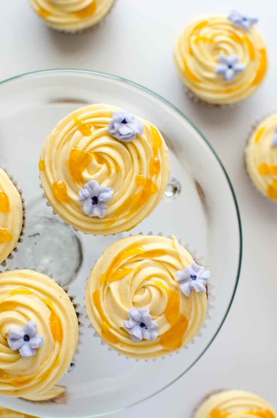 Spiced Banana Cupcakes with Apricot Frosting