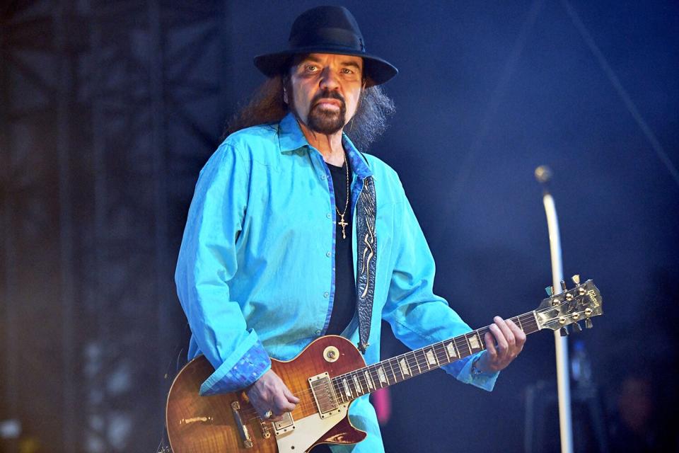 Guitarist Gary Rossington, founding member of Lynyrd Skynyrd, performs onstage during Day 2 of the Stagecoach Music Festival on April 27, 2019 in Indio, California.