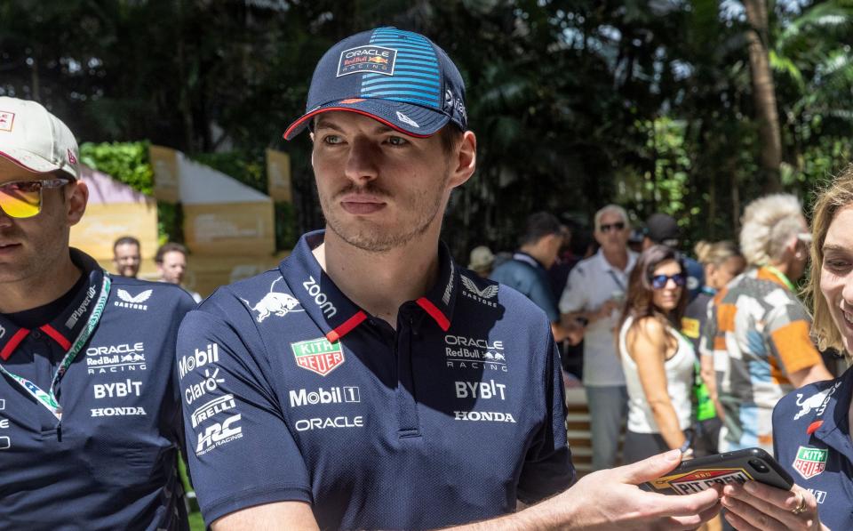 Max Verstappen walking in the paddock