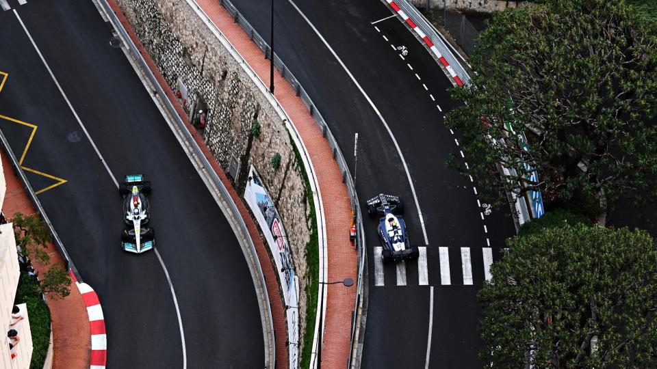 Lewis Hamilton and Pierre Gasly at the Monaco Grand Prix